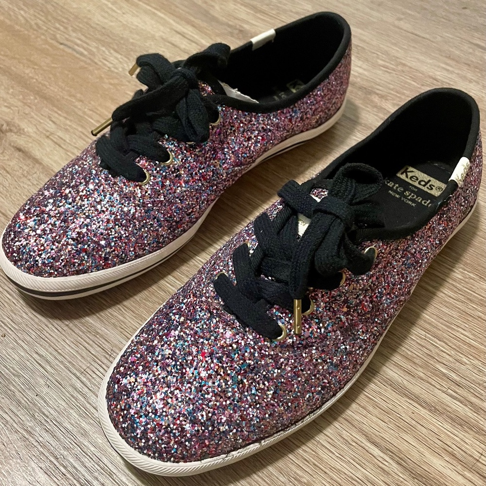 Kate Spade x Keds Glitter 7.5 Champion Wedding Shoes